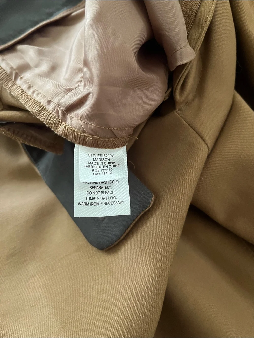 crosby. Women's Ankle Pants in Brown Madison Fit